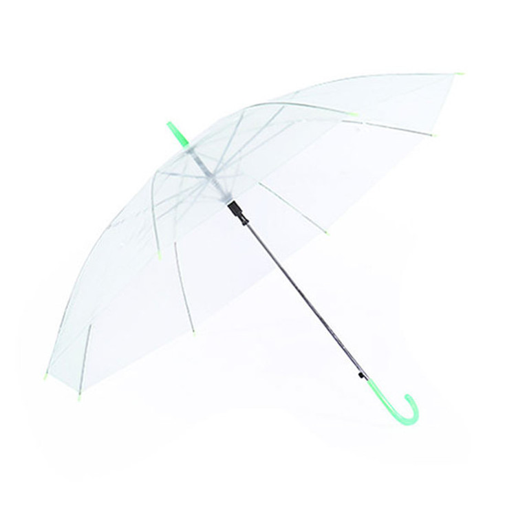 H264 Custom Men Women Disposable Children Colorful Long Handle Manual Umbrellas Rainy Day Transparent Clear Umbrella