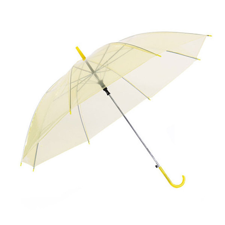 H264 Custom Men Women Disposable Children Colorful Long Handle Manual Umbrellas Rainy Day Transparent Clear Umbrella