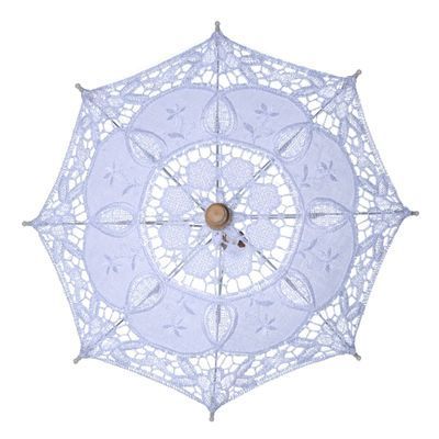 P261 White Lace Bride Umbrella Small Sun Umbrella  White Ivory Lace Parasol Bride Wedding Umbrellas