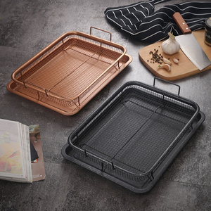 Kitchen Houseware Non-Stick Bakeware Set Baking Tray Steel Crisper Tray Crisper Tray and Basket Air Fry Crisper Basket