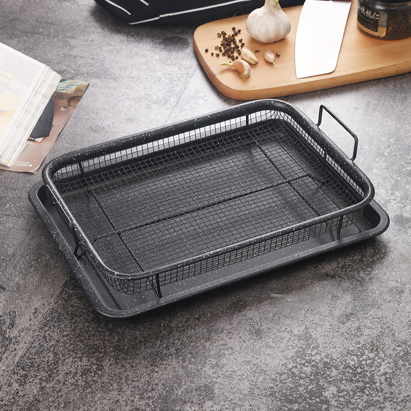 Kitchen Houseware Non-Stick Bakeware Set Baking Tray Steel Crisper Tray Crisper Tray and Basket Air Fry Crisper Basket