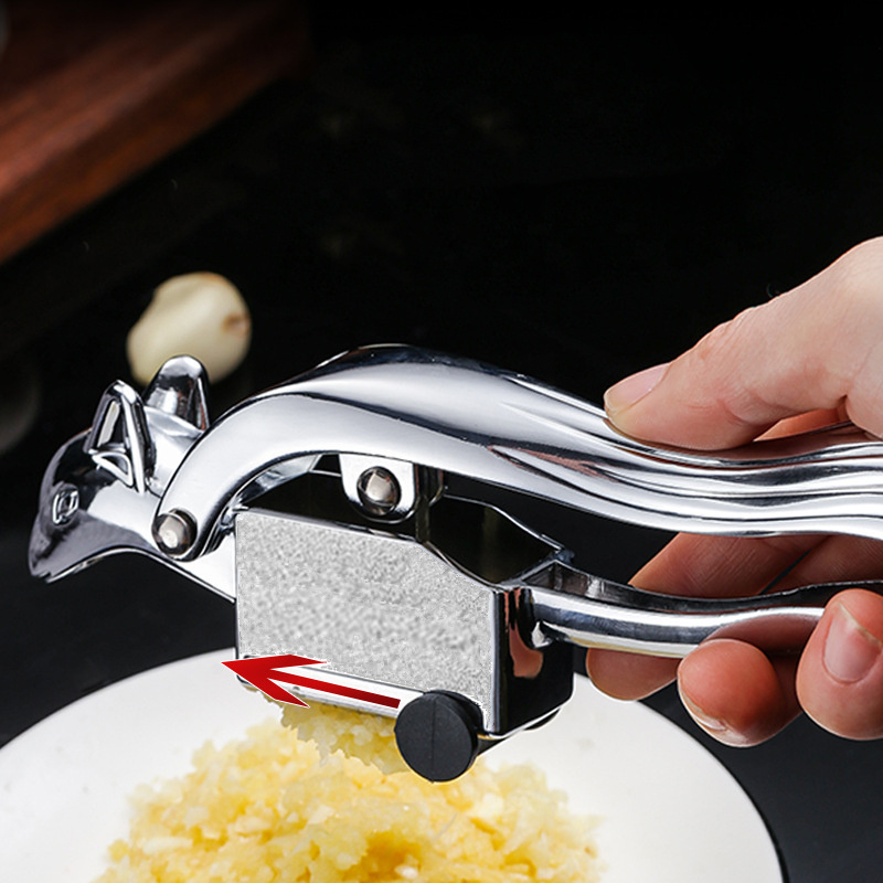 LT043 Manual Garlic Chopper Peeler Kitchen Gadgets Type Garlic Press Crusher Stainless Steel Garlic Press Crusher