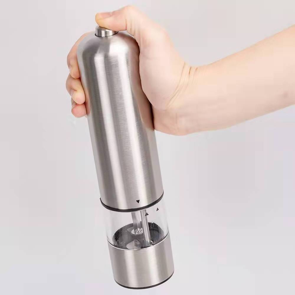 WXL708 Electric Pepper Mill Automatic Salt Pepper Grinder With Led Light Adjustable Kitchen Utensils LED Pepper Grinder