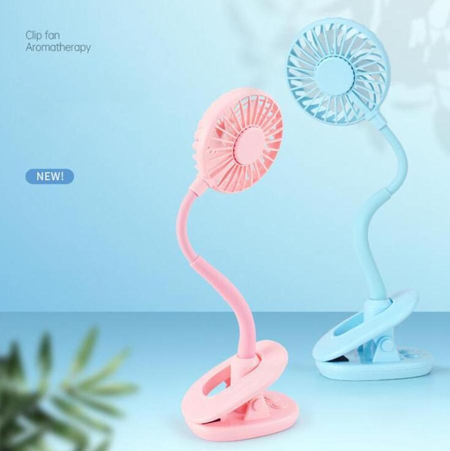 AAA10 Rechargeable Mini Clip Electric Hand Fan USB Portable Fan Cool Night Light Fans With LED Light Desktop