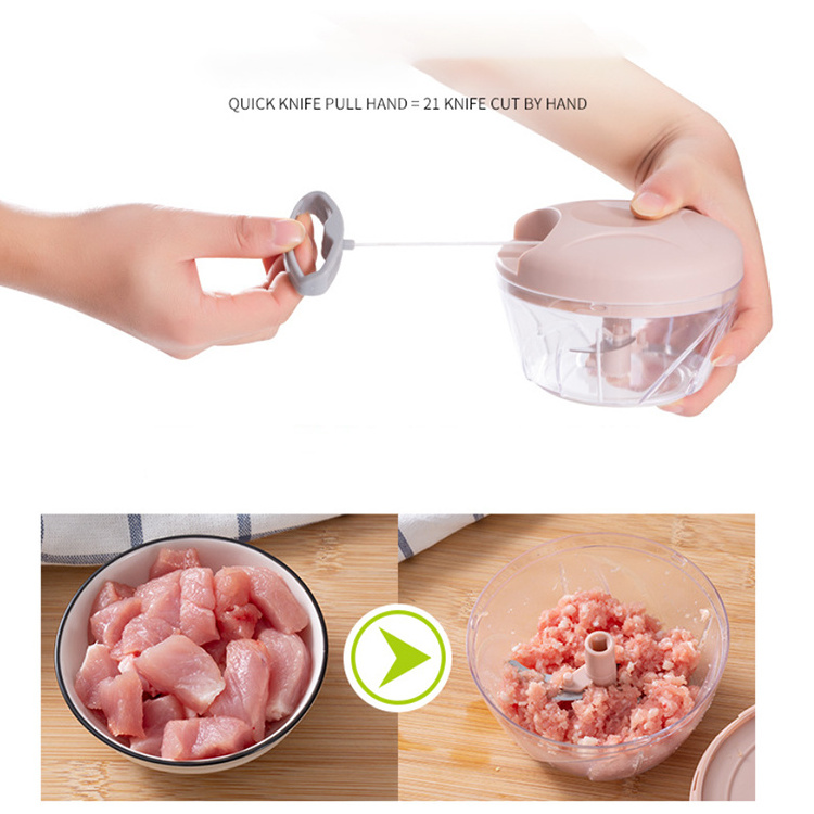 Manual Fruit Vegetable Chopper Hand Twist Pull Food Cutter Kitchen Accessories Onion Nuts Grinder Mincer Shredder Garlic Cutter