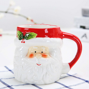 H196 Creative Xmas Children Adults Gift Cute Cartoon Porcelain Cup Christmas Santa Snowman Deer Ceramic Mug