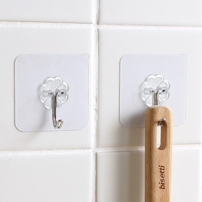 D572 Strong Adhesive Door Wall Hanger Hooks Suction Heavy Load Wall Storage Sucker Kitchen Bathroom Transparent Wall Hook