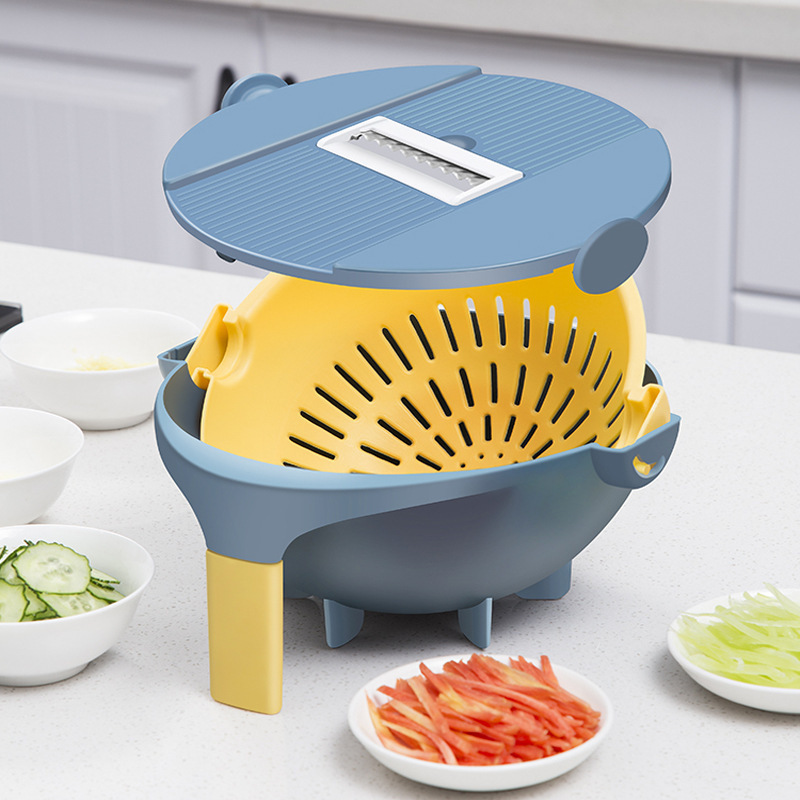 LMK163 Kitchen Accessories PP Stainless Steel Multifunctional Vegetable Potato Slicer Garlic Grater Vegetable Shredder