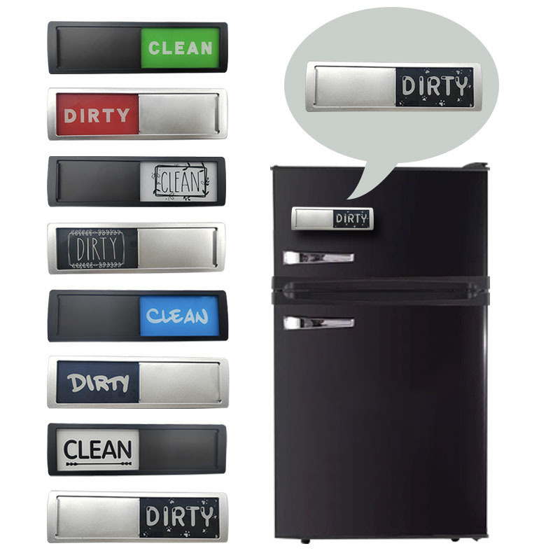 DD1065  Custom Kitchen Organization Refrigerator Gadgets Indicator Clean Dirty Sign Double Sided Magnetic Dishwasher Stickers