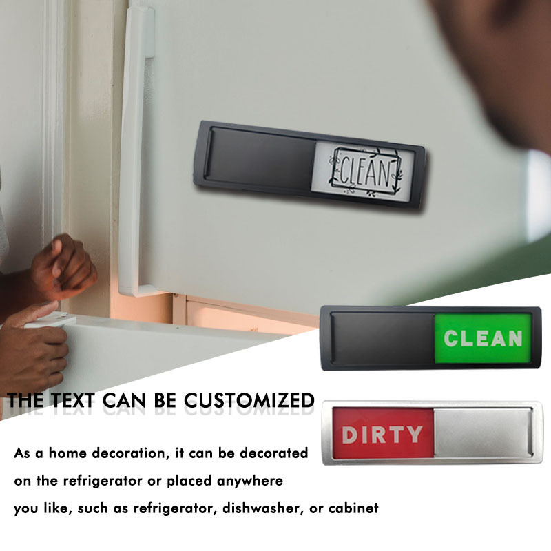 DD1065  Custom Kitchen Organization Refrigerator Gadgets Indicator Clean Dirty Sign Double Sided Magnetic Dishwasher Stickers