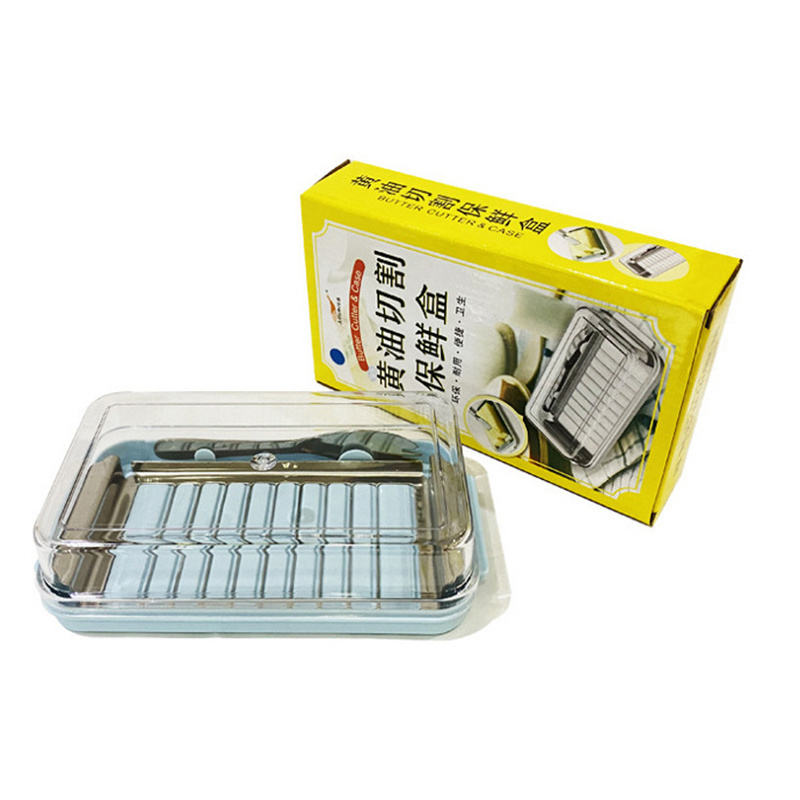 LMK131 Butter Cutting Storage Box Baking Tools Plastic Butter Dish Kitchen  Cheese Storage Cartridge