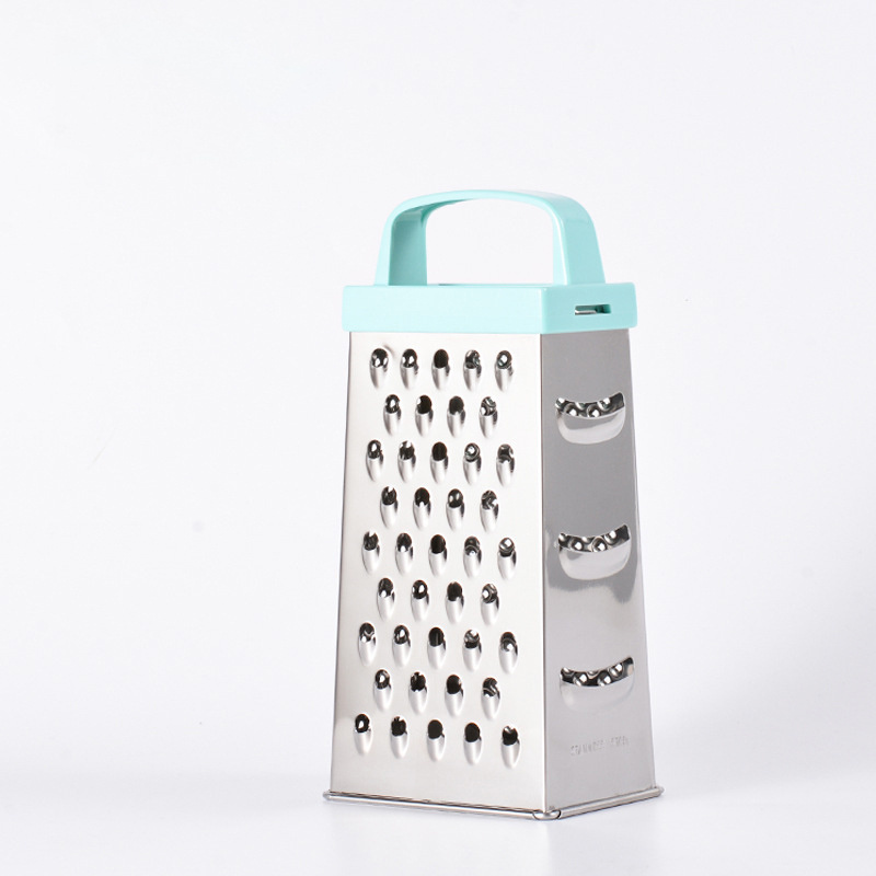 C182 9 inch Flat Plastic Handle Stainless Steel Four Sides Planer Multifunctional Peel Cutter Kitchen Fruit Ginger Garlic Grater