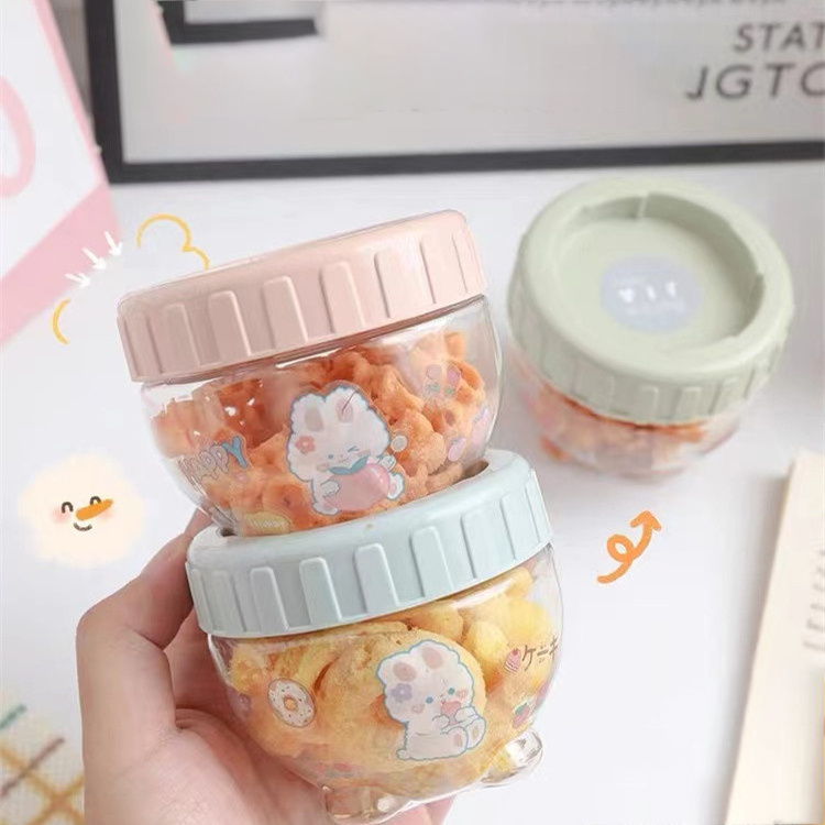 DS2103 Dipping Sauce Cup Overnight Oats Containers With Lids Glass Small Condiment Container with Lids Salad Dressing Container