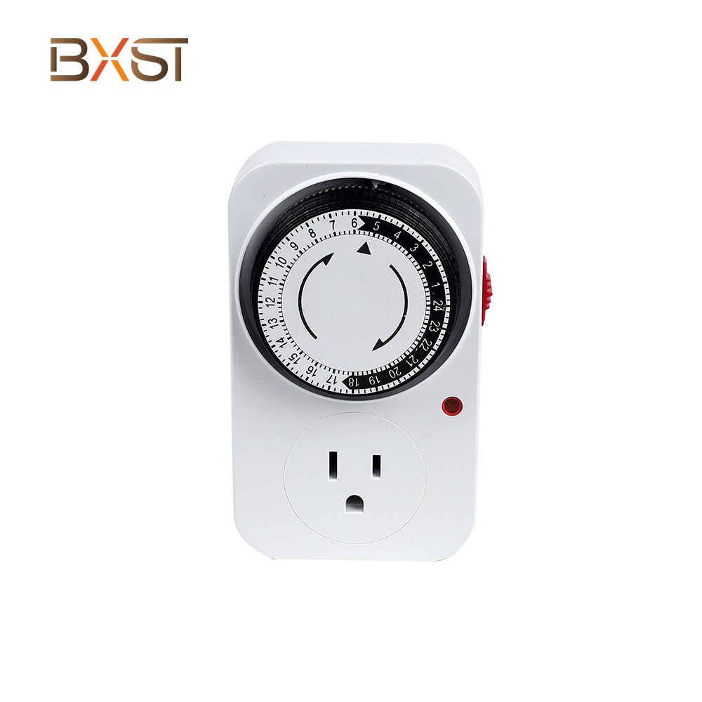 BXST Portable 220v Electronic Programmable Grounded Plug  24 hour programmable plug in light timer