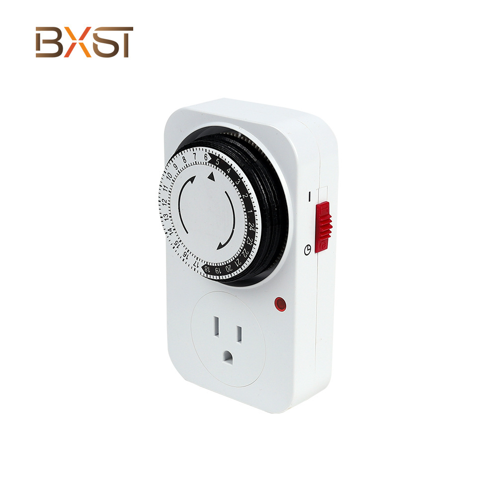 BXST Portable 220v Electronic Programmable Grounded Plug  24 hour programmable plug in light timer