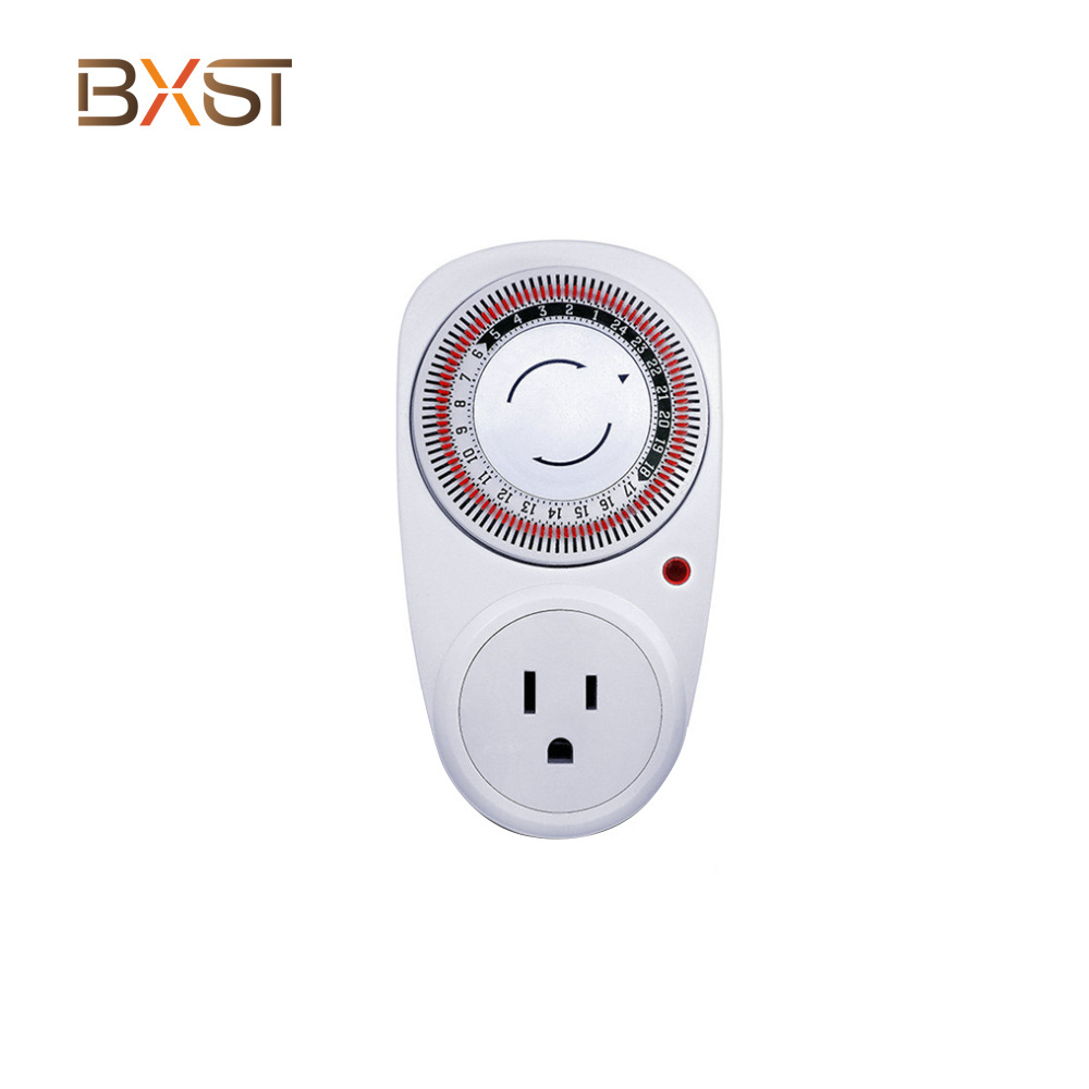 BXST Hot Sales Timer 24 Hour Plug Daily Programmable Mechanical Time Switches 125V Mechanical Timer Switch