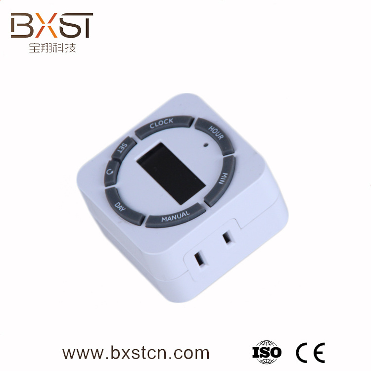 BX-T002 Mechanical Simple Home Appliance Electrical Socket Timer, LED Operation Timer Plug Socket