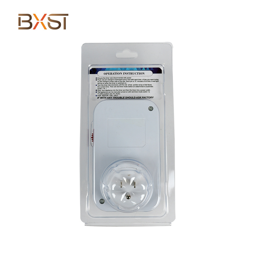 BXST Portable 220v Electronic Programmable Grounded Plug  24 hour programmable plug in light timer