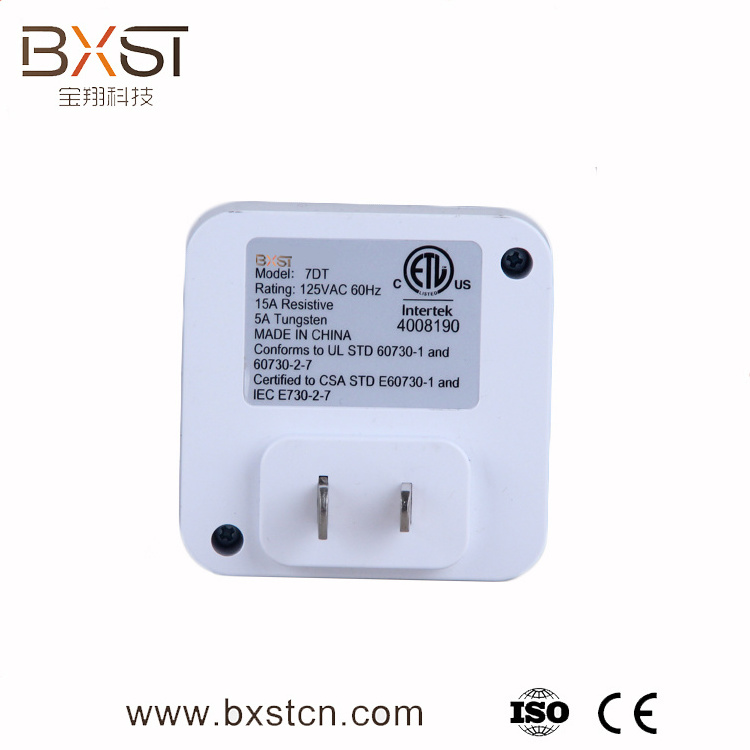 BX-T002 Mechanical Simple Home Appliance Electrical Socket Timer, LED Operation Timer Plug Socket