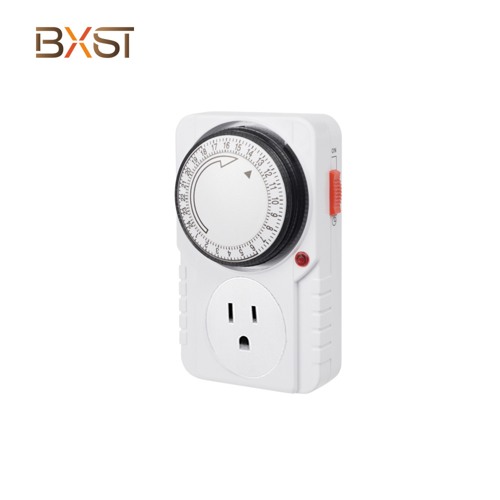 US-24-hour Mechanical Outlet Timer 1250W Timer Switch Kitchen Mechanical Timer For Tv's Holiday Lights Lamps Using