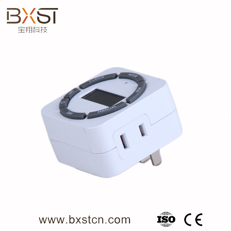 BX-T002 Mechanical Simple Home Appliance Electrical Socket Timer, LED Operation Timer Plug Socket