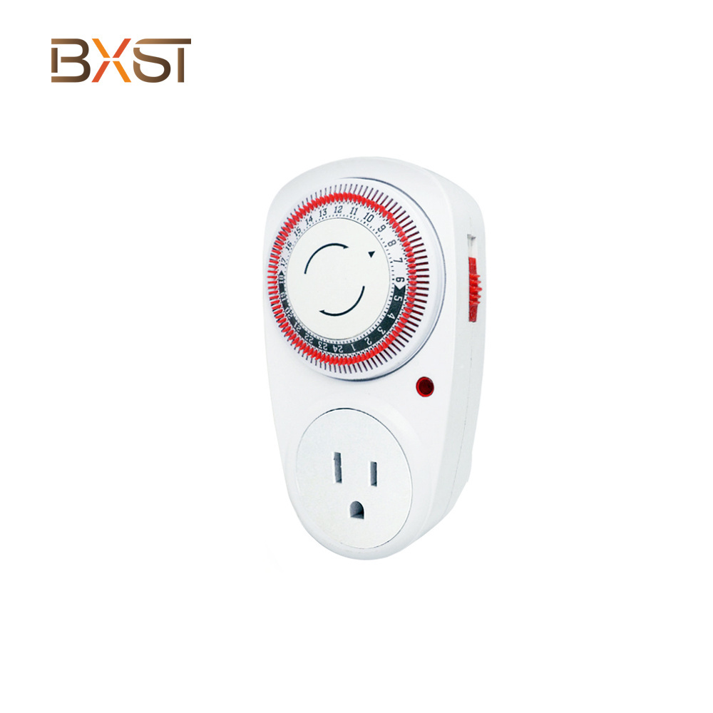 BXST Hot Sales Timer 24 Hour Plug Daily Programmable Mechanical Time Switches 125V Mechanical Timer Switch