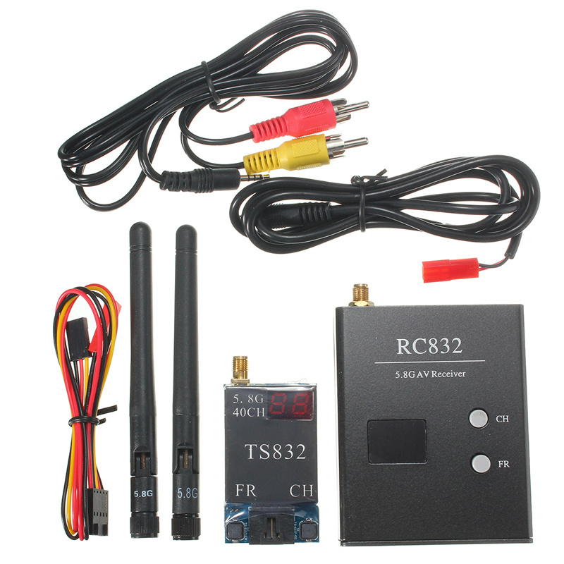 Parts & Accessories 48Ch 5.8G 600Mw 5Km Wireless AV Transmitter TS832 Receiver RC832 For FPV Multicopter RC Aircraft Quadcopter