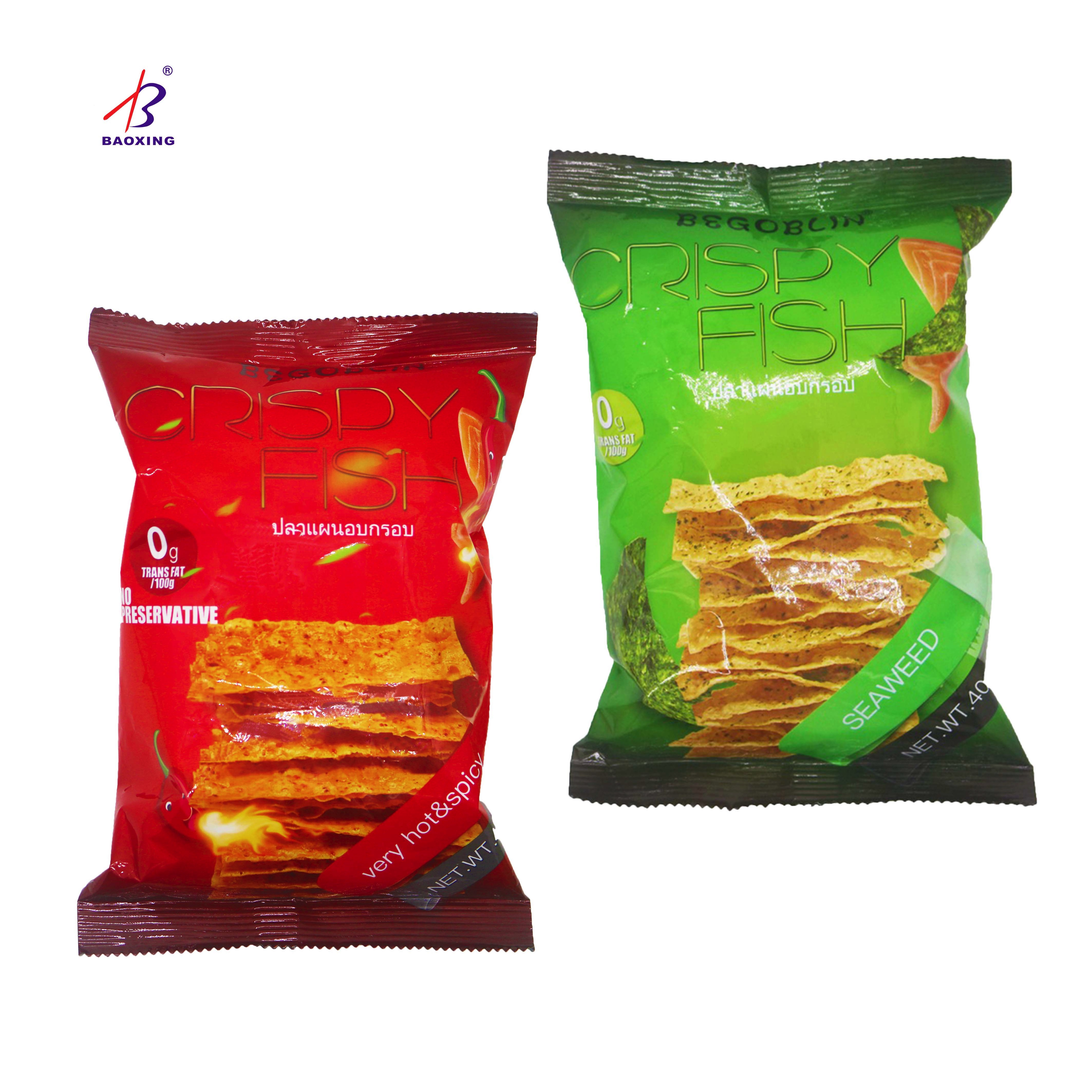 Wholesale Banana Corn Tortilla Packaging Bag Back Sealed Puffed Food Snack Potato Chips Bag Food Package Heat Seal Snack Packet