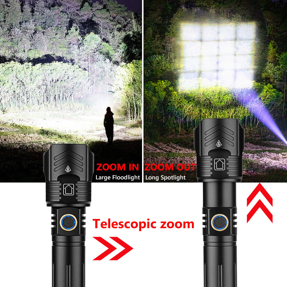 Super Bright Flashlights Portable Power Bank Outdoor Mini Led Flashlight For Men