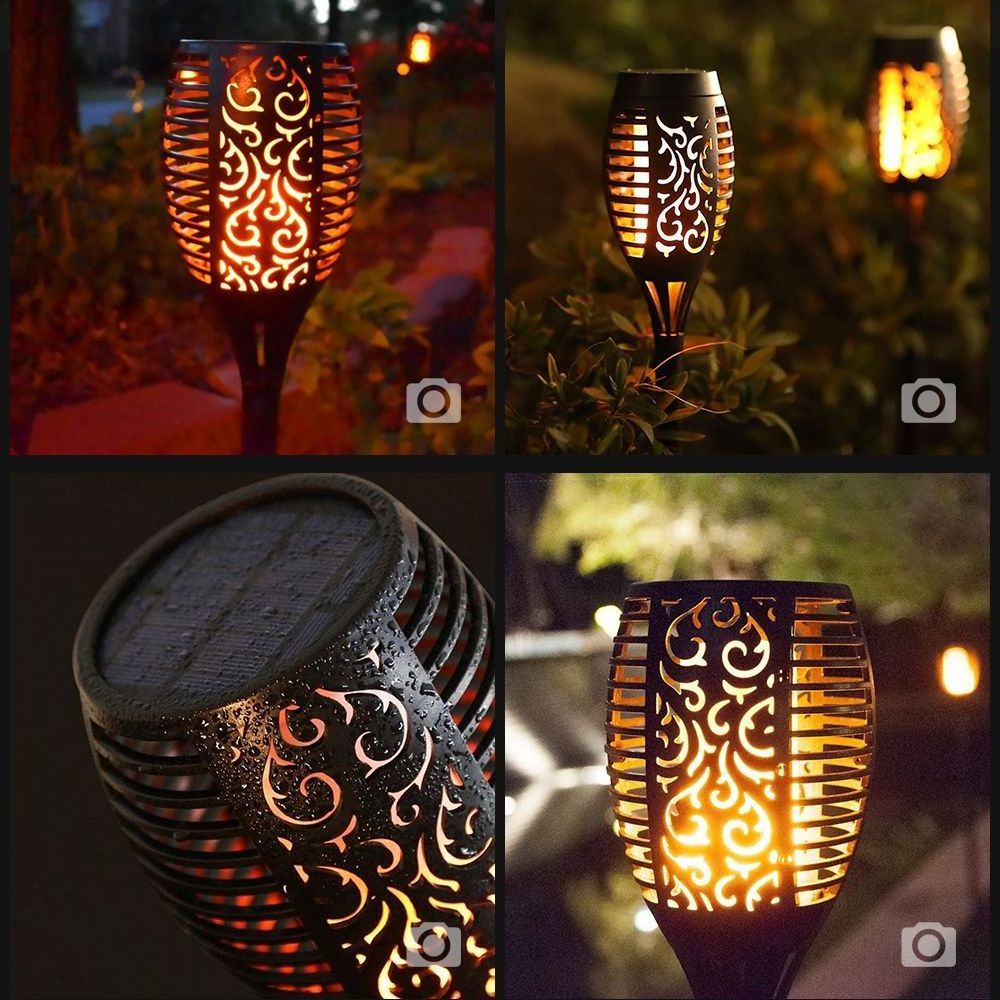 solar torch light with flickering flame Light Flickering Waterproof Garden Decor Landscape Lawn Lamp Path Outdoor Light