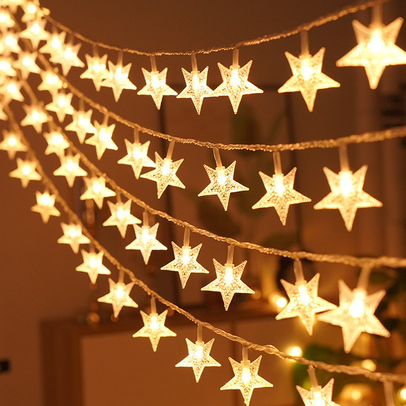 Solar Christmas Outdoor Waterproof Garden String Lights LED star lights Fairy Lights for Xmas Yard Porch Camping Decoration