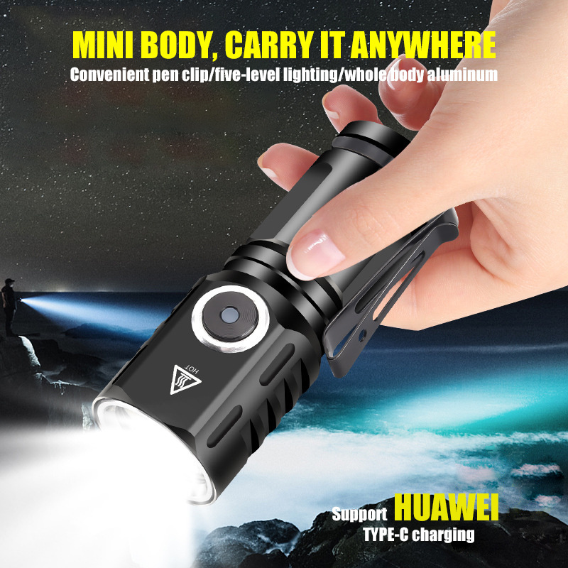 slim lamp led mini flashlights torch for outdoor usb rechargeable mini led flashlight with clip