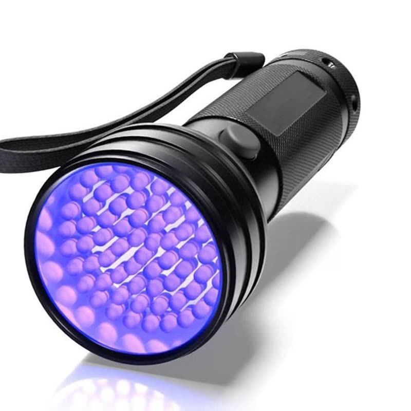 51LED purple flashlight 395UV UV money detector lamp scorpion lamp pet urine fluorescence