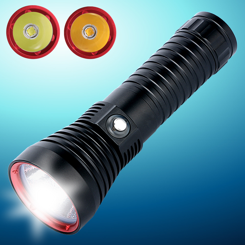 XHP70 Flashlight Led Flashlight 4000 Lumen Diving Flashlight  IP68 Waterproof Fishing Light Lamp