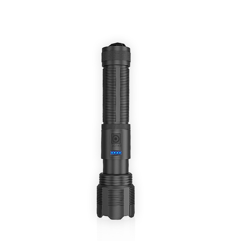 Super Bright Zoomable XHP50 Powerful LED Torch Flash Light, USB Rechargeable Waterproof Portable Security Tactical Flashlights