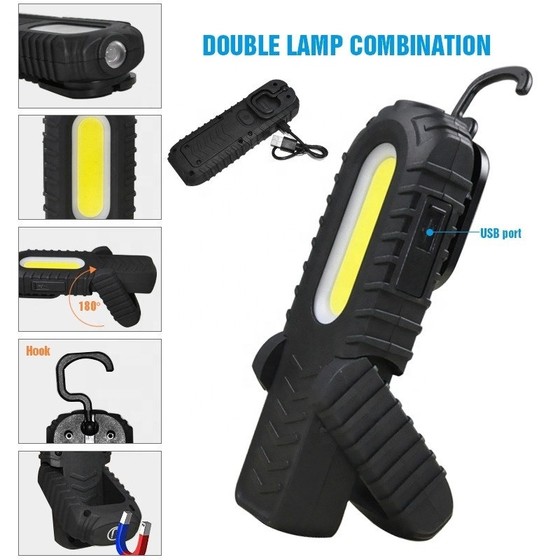 Led Work Light Rechargeable Portable Cob Inspection Light