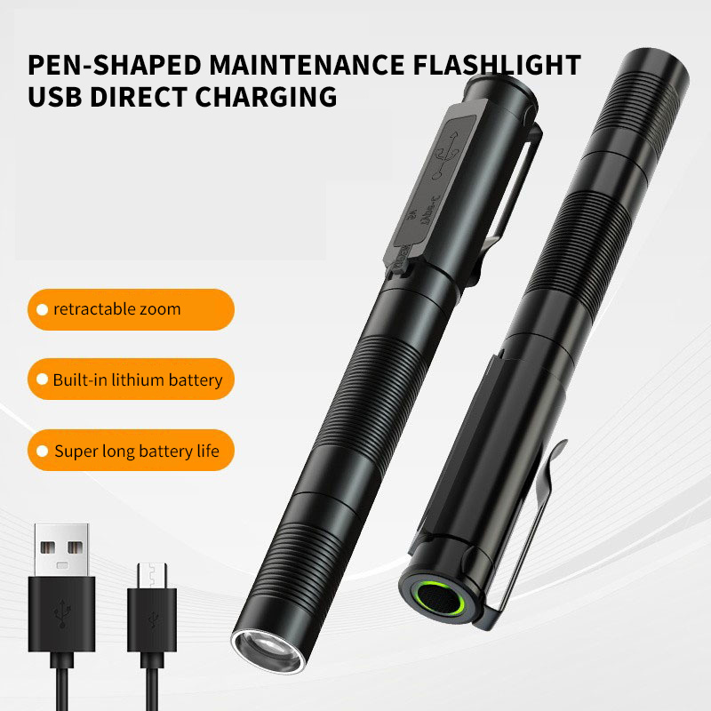 aluminum mini led light pen flashlight led torch light lighting pen flashlight with clip flashlights torches