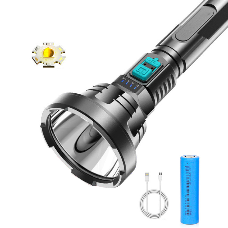 super light portable flashlights cob high power led flashlight 10000 lumen 3 battery led flash light tactical flashlight gun