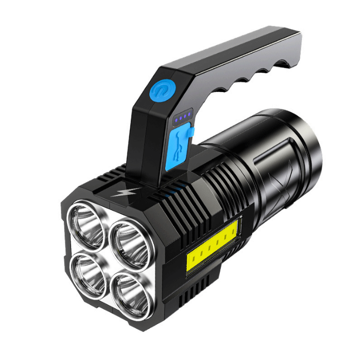 Outdoor multifunctional waterproof flashlight with handle