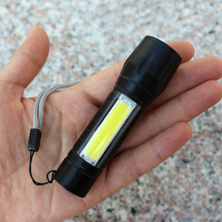 Button switch led keychain brightest hunting mini waterproof led abs multifuncional flashlight