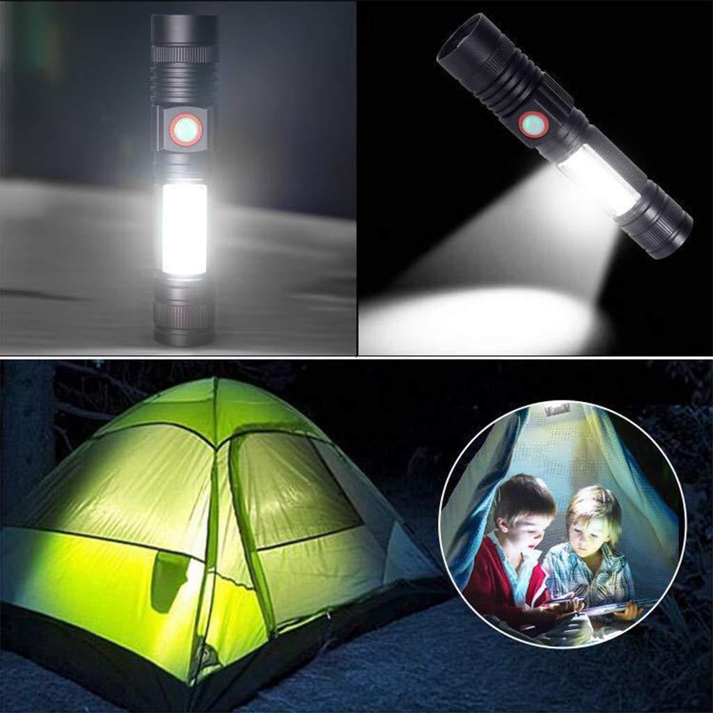 Flashlight 4 Modes Light COB LED Flash Light 1500lumens Rechargeable Strong Magnet and Pocket Clip Camping Work Tor