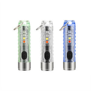 New S11 Mini Flashlight Keychain USB-C Fast Charge Emergency Lighting Fluorescent Magnetic Portable Flashlight