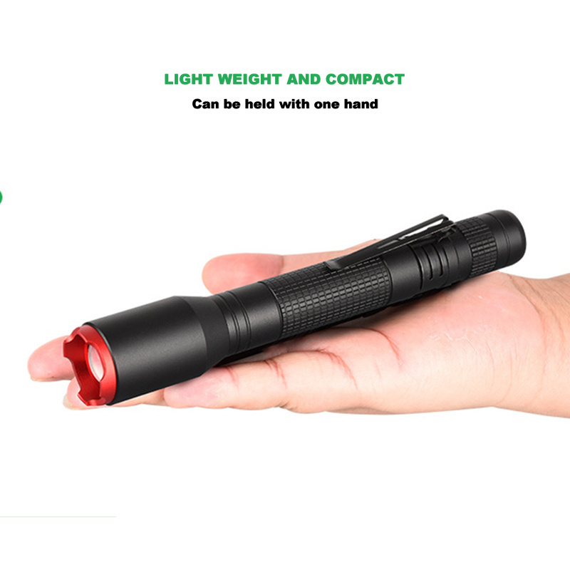 rechargeable led flashlight aluminum Linterna mini led pen flashlight with clip with mobile charger