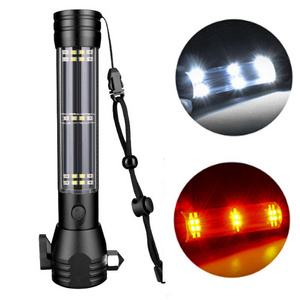 Portable Solar Tactical Flashlight USB Charging Outdoor Survival Emergency LED Flashlight