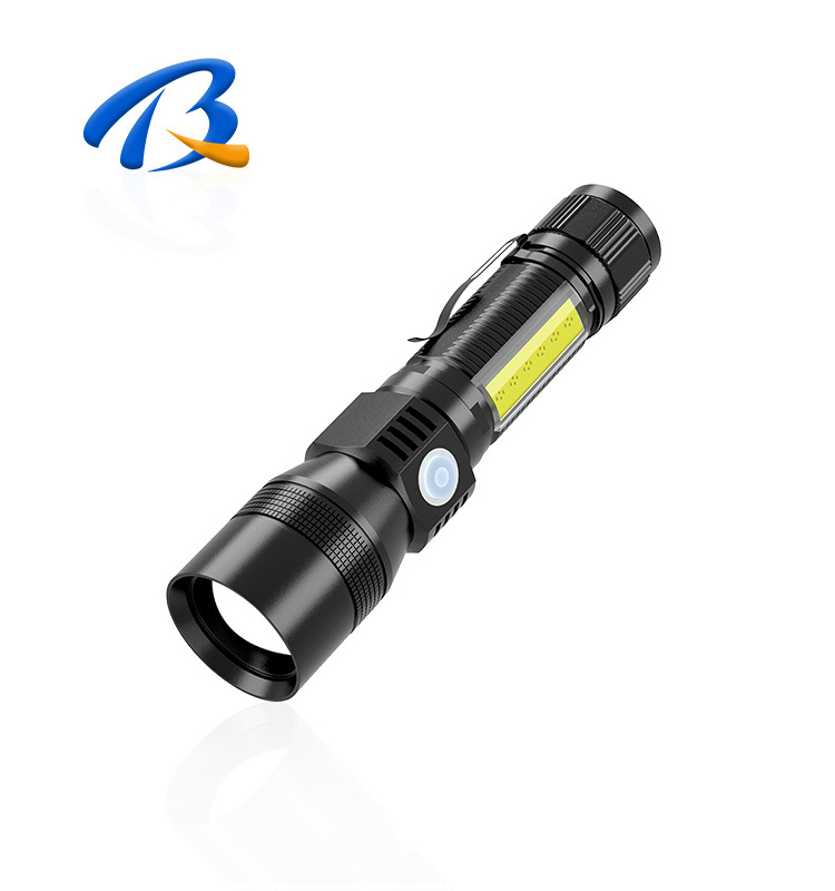 Tactical camping lamp rechargeable pocket best brightest uv rechargeable emergency light flashlight