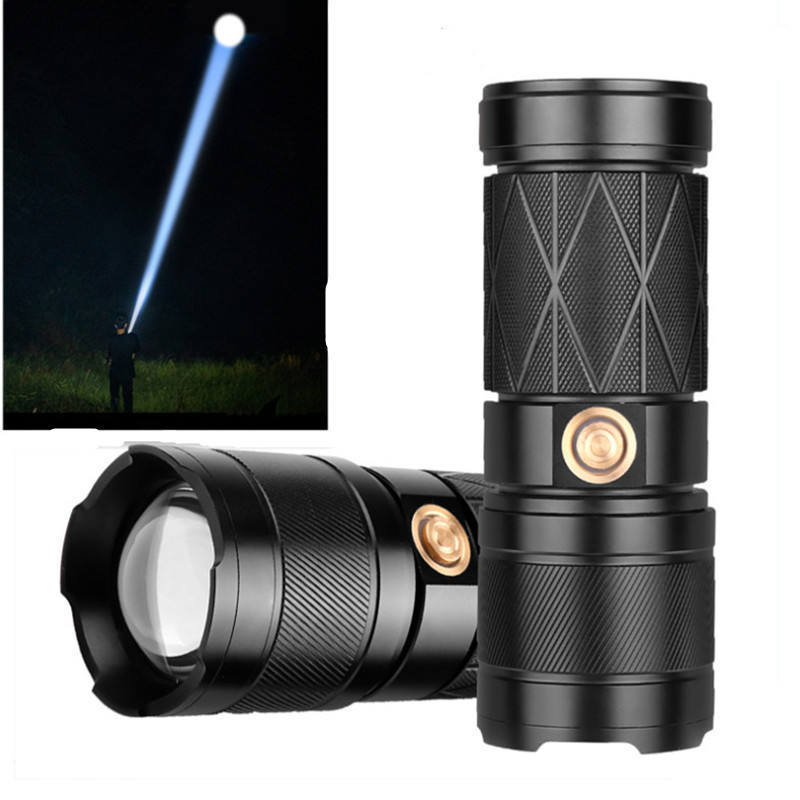 Hot sale 30W led laser spotlight flashlight USB charging 1500M light range telescopic glare focusing flashlight