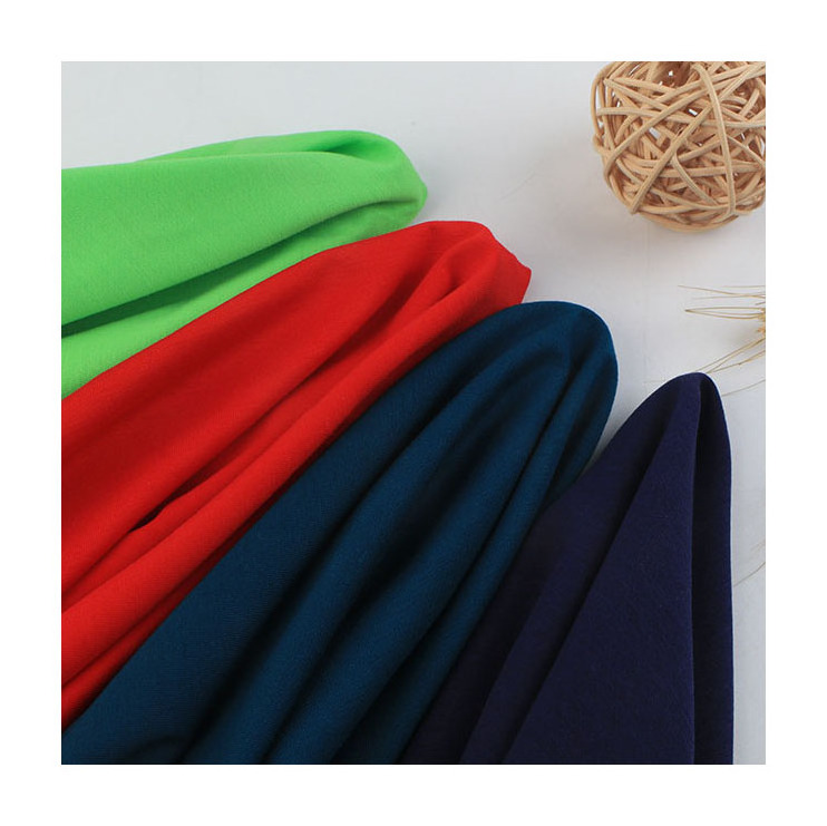 High Quality 100D Polyester 4 Four Way Stretch Fabric Plain Knit Polyester Spandex Fabric Poly Fashion Custom Textile Material