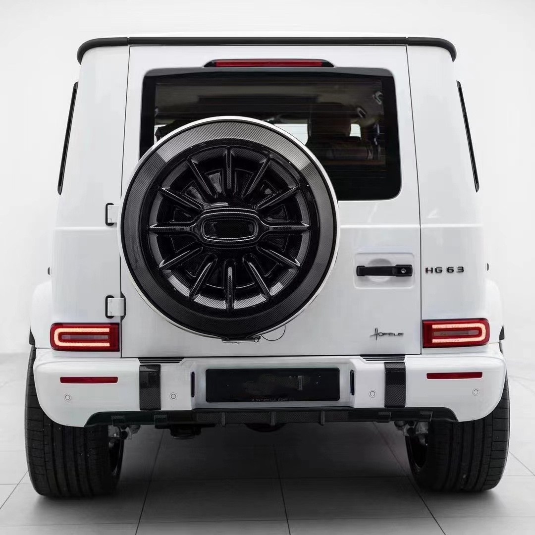 New Design Dry Carbon Fiber sprae tire cover gloss matte spare wheel tire cover defender for Mercedes Benz G500 W464