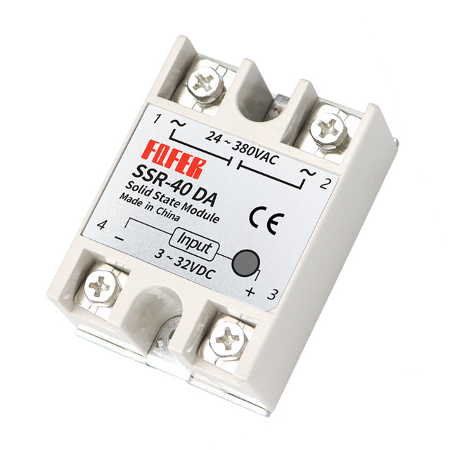 Solid State Relay SSR-40DA dc-ac 40A actually 3-32V dc 24 -380V AC SSR relay No Protection SSR-40DA