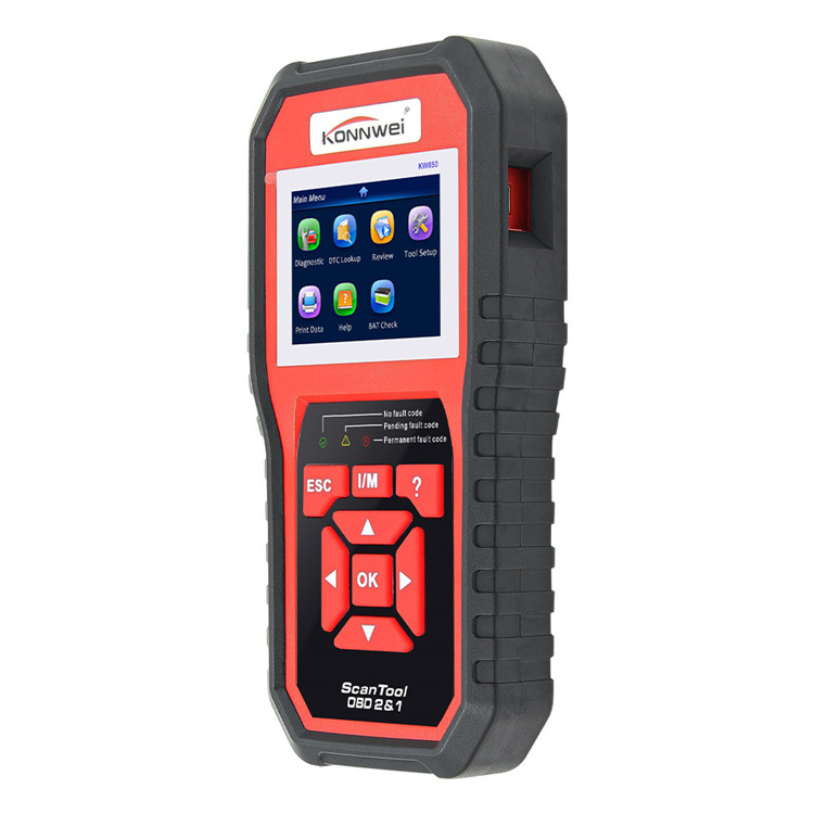 Professional Konnwei KW850 Scanner Code Reader OBD2 car diagnostic tools Red OBD Engine Analyzer